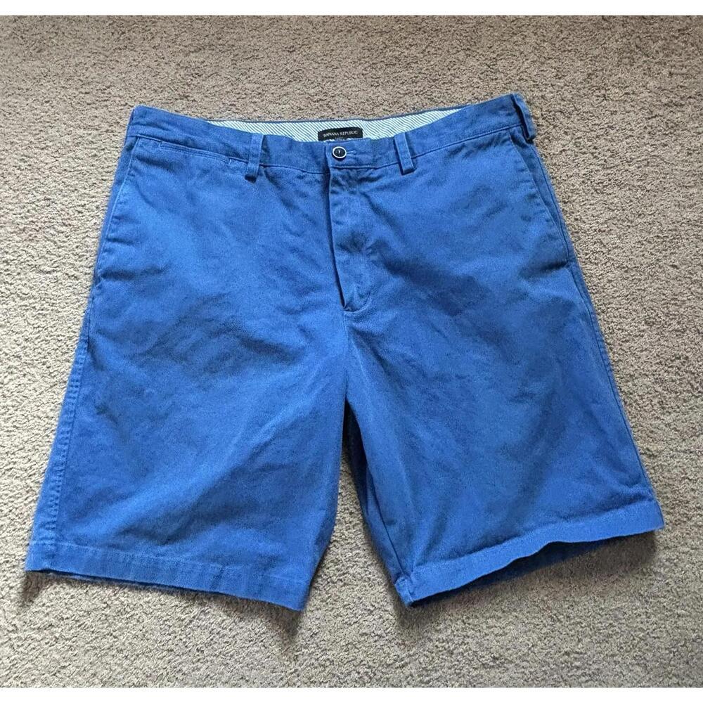 Banana Republic Men's Vibrant Blue Flat Front Shorts